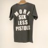 Newtone tee shirt coton less pistols gris